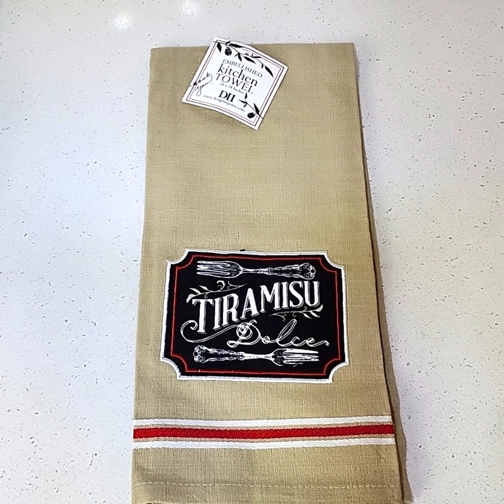 Embellished Kitchen Towel New with tags